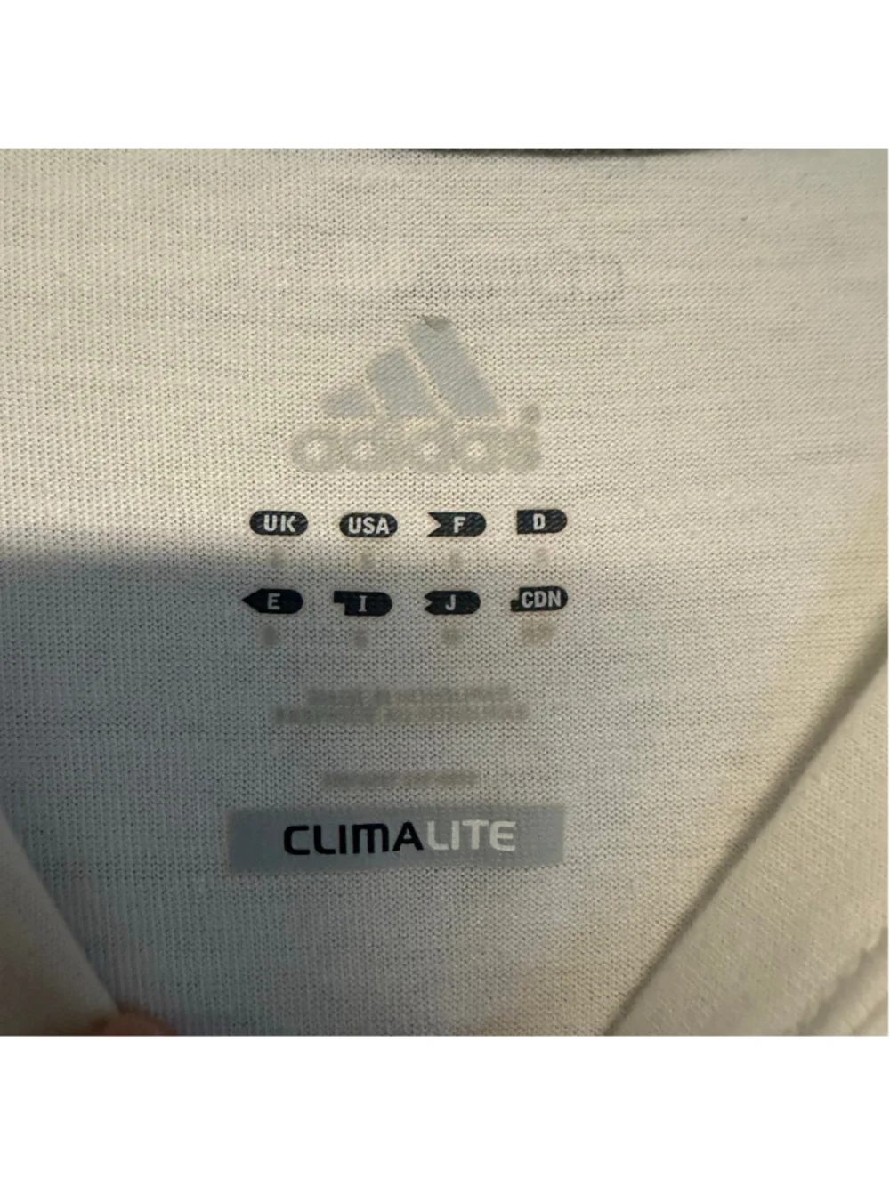 Adidas Climalite Long Sleeve Tee White Black Mens Size Small